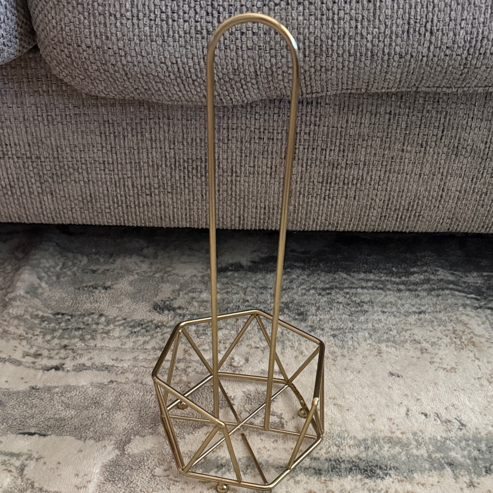 Gold Geometric Paper Towel Holder